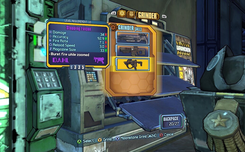 borderlands the pre sequel grinder recipes