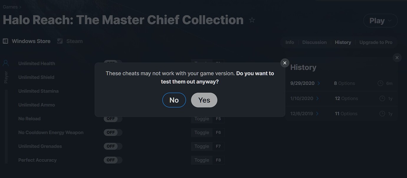 Halo Reach The Master Chief Collection Cheats and Trainer for Xbox