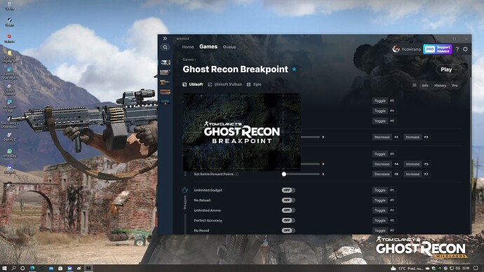open the game wemod