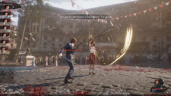 Nicolas: Dodge Sophie's playful attacks perfectly