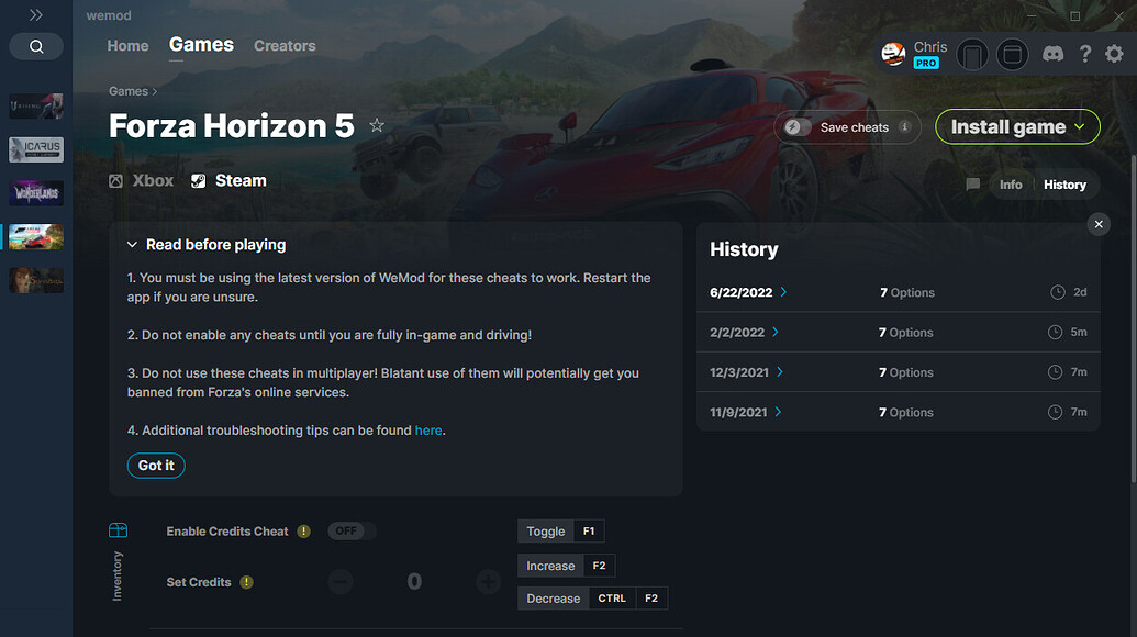 Forza Horizon 5 Cheats and Trainer for Steam Trainers WeMod Community
