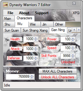 dynasty warriors 7 xtreme legends characters