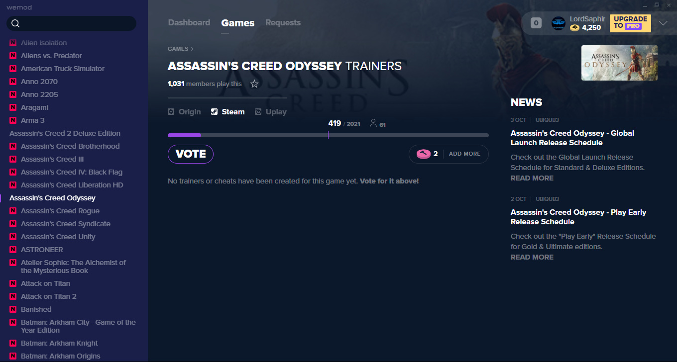 Assassin's Creed Odyssey Cheats and Trainer for Uplay - Trainers
