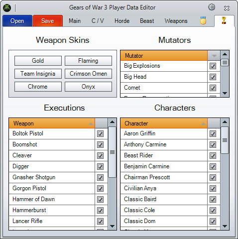 Horizon  Gears of War 3 Profile Editor - Get Hidden Weapon Skins! - Xbox  Gaming - WeMod Community