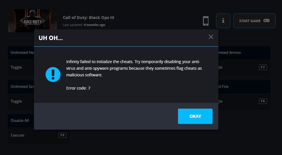 Error Code 7 Black ops 3 Support WeMod Community