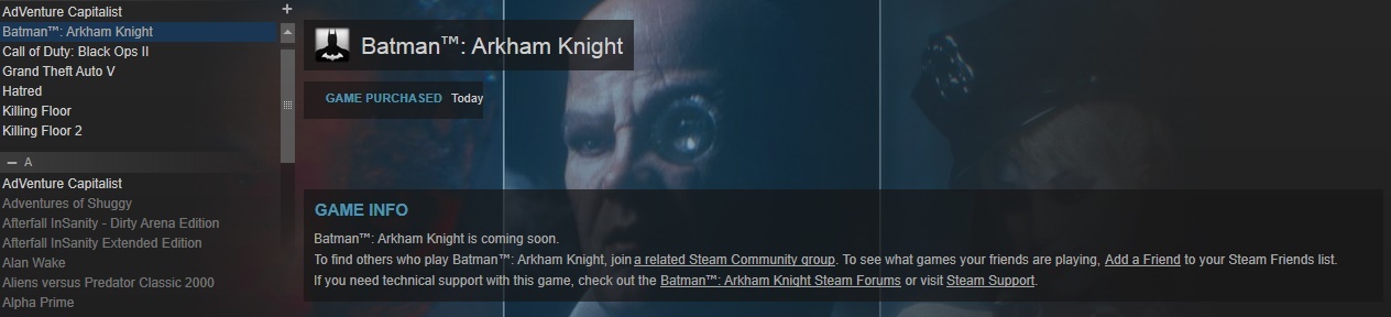 Batman Arkham Knight for $22.99 [Steam] [All Regions] - PC Gaming