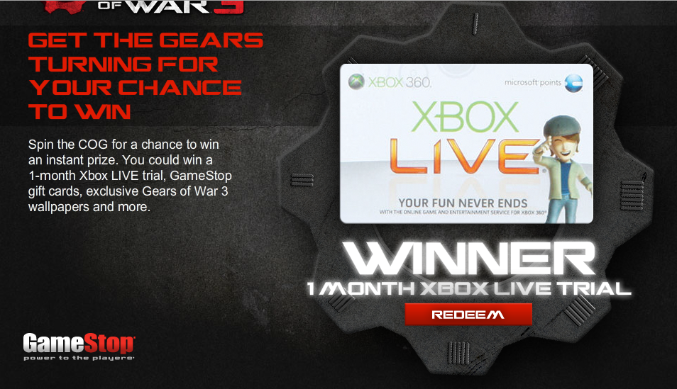 Gamestop 1 deals month xbox live