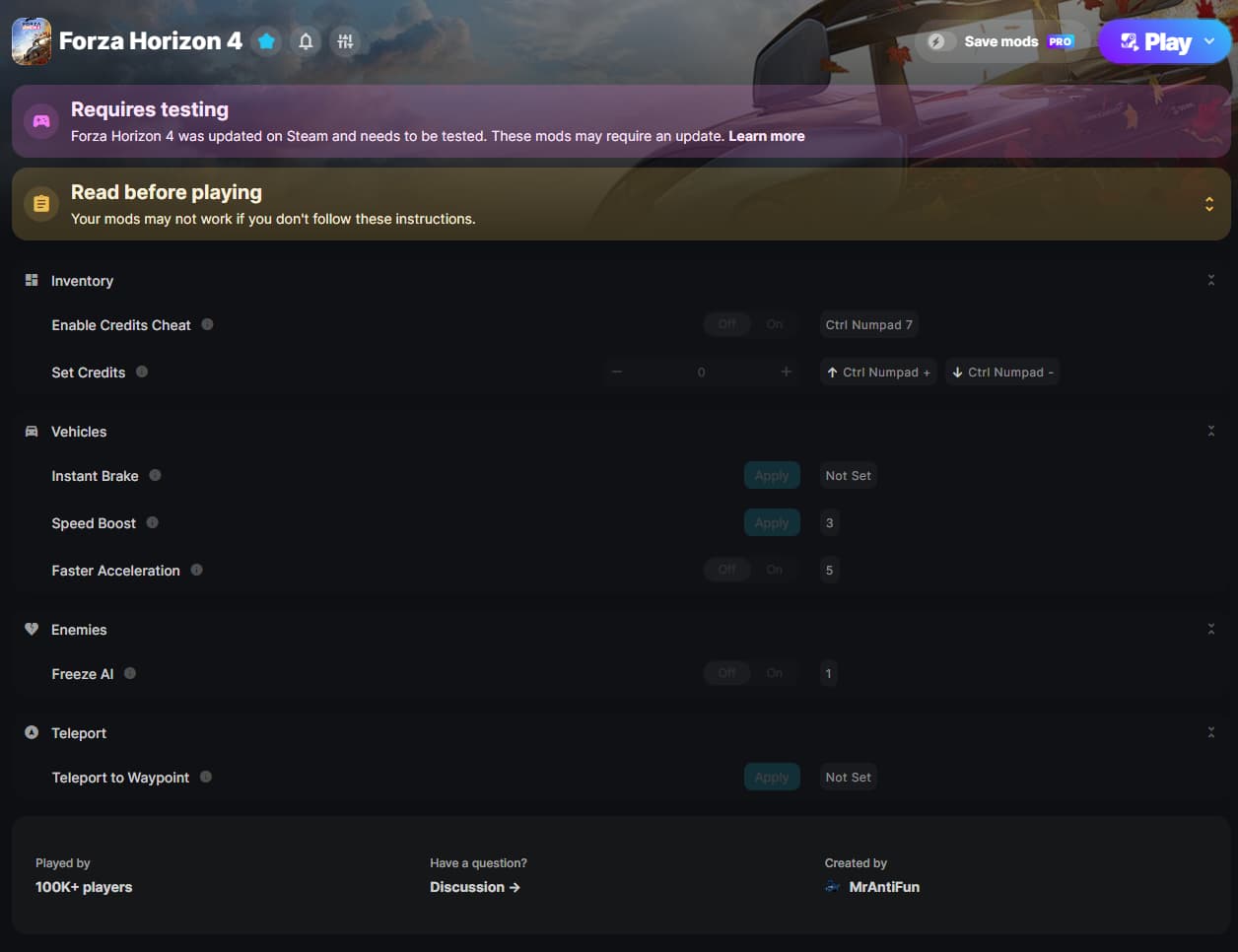 Forza Horizon 4 Cheats and Trainer for Steam - Page 8 - Trainers - WeMod  Community
